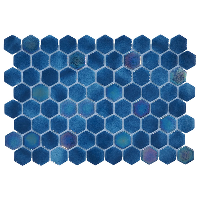 Glass Tile Love White Hot Love 11 in. X 16.325 in. Hexagonal Glass Mosaic Tile (10.76 sq. ft./case), Ideal for Kitchen Tile, Backsplash Tile, Bathroom Tile, and Pool Tile