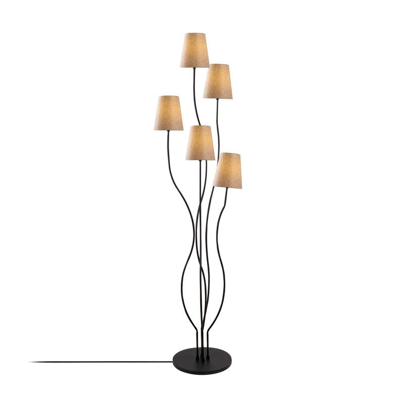 Okamoto 160cm Floor Lamp, Black, Grey