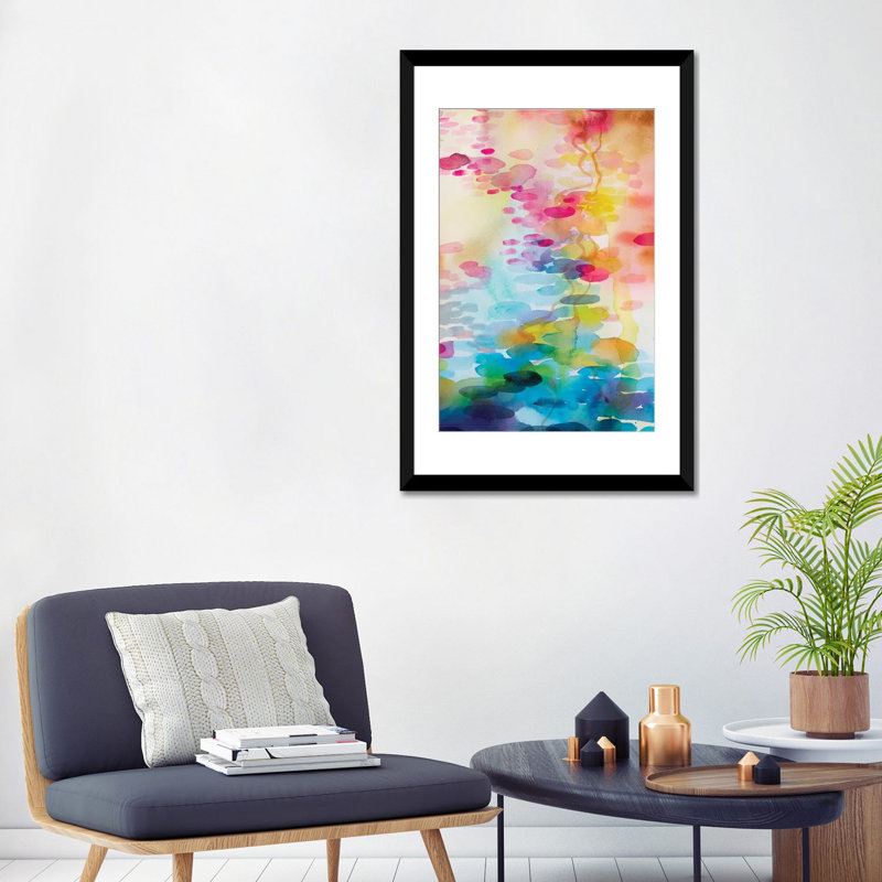 « réflexions sur l’eau ii », impression sur toile, Papier d'art encadré noir, Blanc, H 24 po x l 16 po x P 1 po