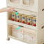 Portable Wardrobe Closet With Magnetic Doors And Hanging Rod For Clothes Storage