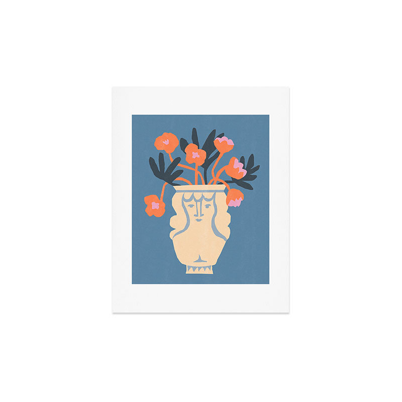 Impression sur vase Tasiania, H 14 po x l 11 po x P 1 po, Impression sans cadre, Ne s'applique pas