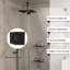 Charnière de porte de douche ajustable à fixer sur verre 135 degrés finition étain brossé-60299424