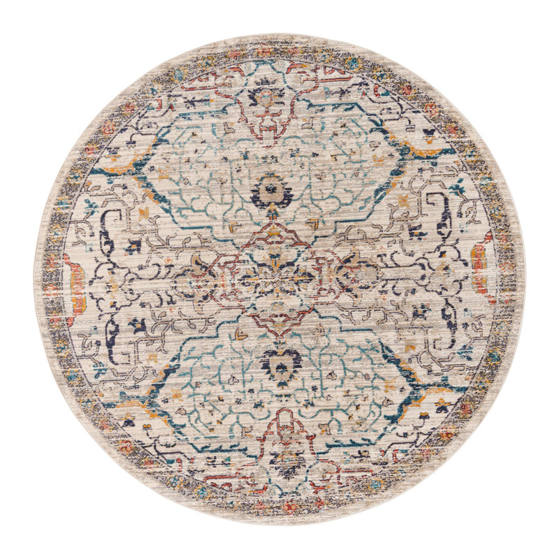 Alkire Floral Indoor Rug, Round 7'10"