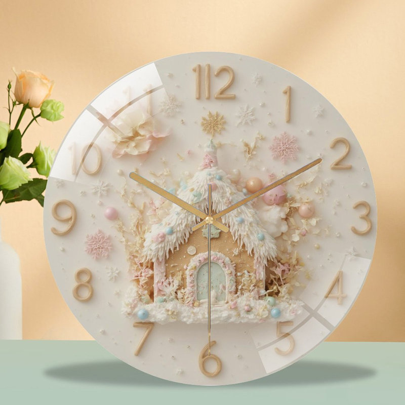 Horloge murale horloge murale en verre 12 po