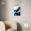 «Blue Deep III», art mural géode acrylique bleue par Art Remedy, prêt à être accroché-1248665955