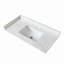 Dessus de meuble-lavabo avec dosseret de 22 po, dosseret de hauteur 4 po, pour comptoir, Bianco Carrara Venato