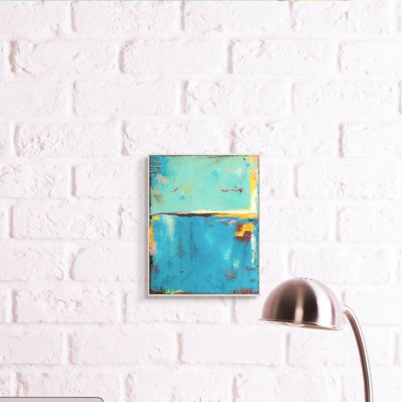 «Shades of Blue Design» par Erin Ashley - reproduction d'art, H 15 po x l 10 po, Plaque murale