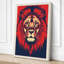 Commanding Lion Modern - Wrapped Canvas-1392686578-1392686579