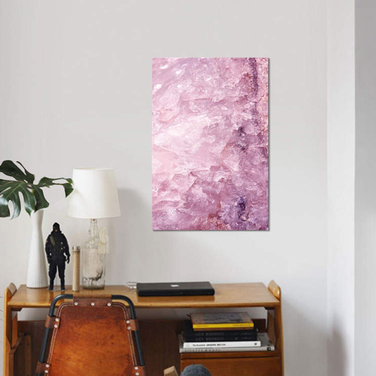 «Rose Quartz», impression sur toile, H 12 po x l 8 po x P 0,75 po, Toile tendue, Pas de tapis