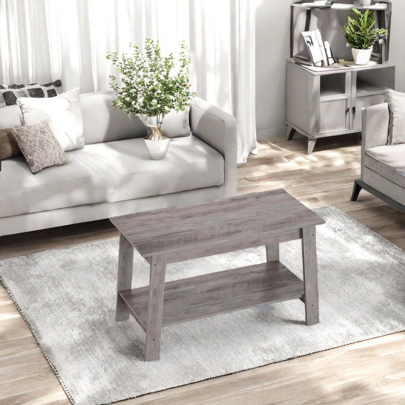 2-tie Coffee Table, Gray