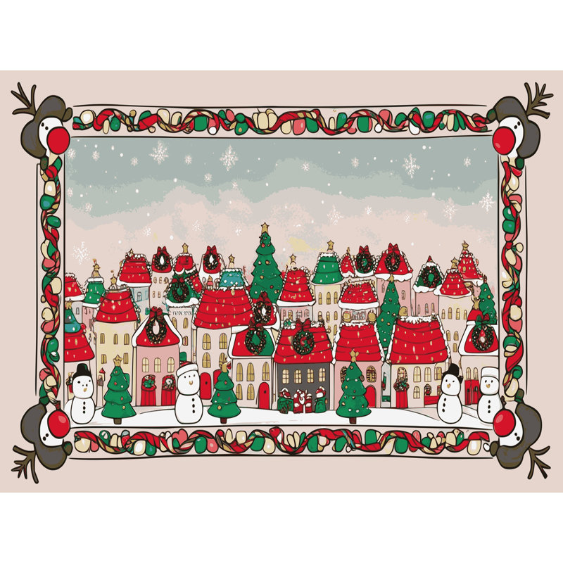Tapis vacances de Noël The Holiday Aisle®, Rectangle 7 pi x 10 pi