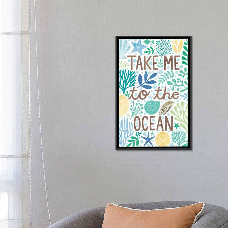 «Under Sea Treasures XV», reproduction d'impression sur toile, Toile avec cadre noir, H 26 po x l 18 po x P 1,5 po