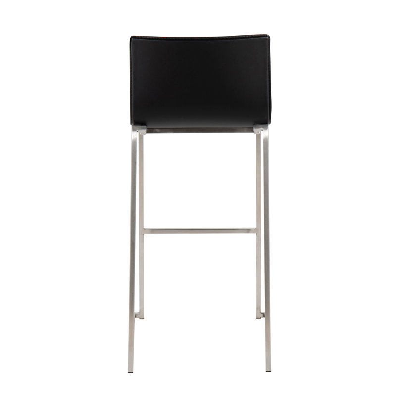 Tabouret de bar contemporain, Argent, Noir