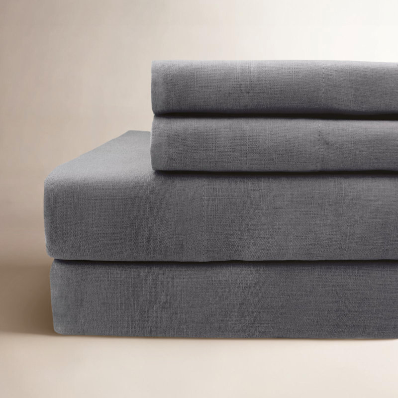 Brima 100% Linen - Set of 2, Standard, Dark Gray