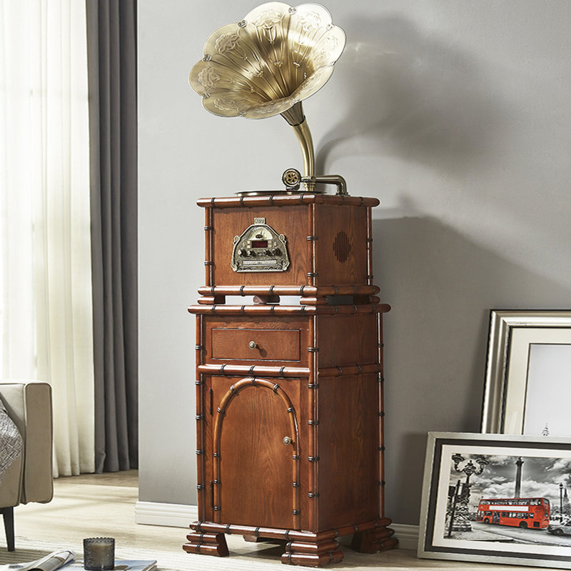 Tan+Gold Free Form Solid Wood+Copper Media Players