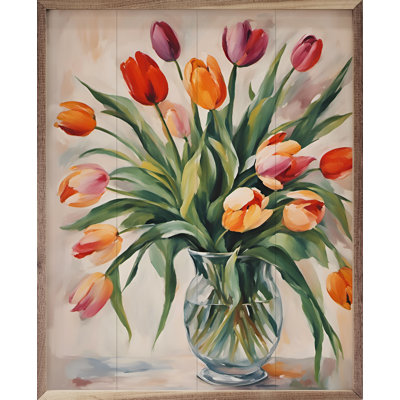 Tulips In Clear Vase