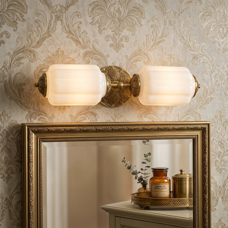 Applique murale 2 lumières pour salle de bain Avington