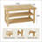 Hofitlead 27.5 Inch Solid Wood 3-Tier Shoe Rack Bench