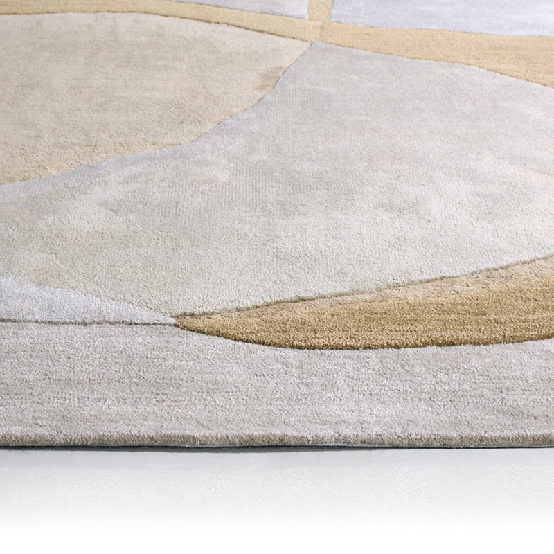 Jaipur Living Elior LYD01 Tufted Abstract Ivory/Yellow Area Rug (12'X15'), Rectangle 9' x 12'