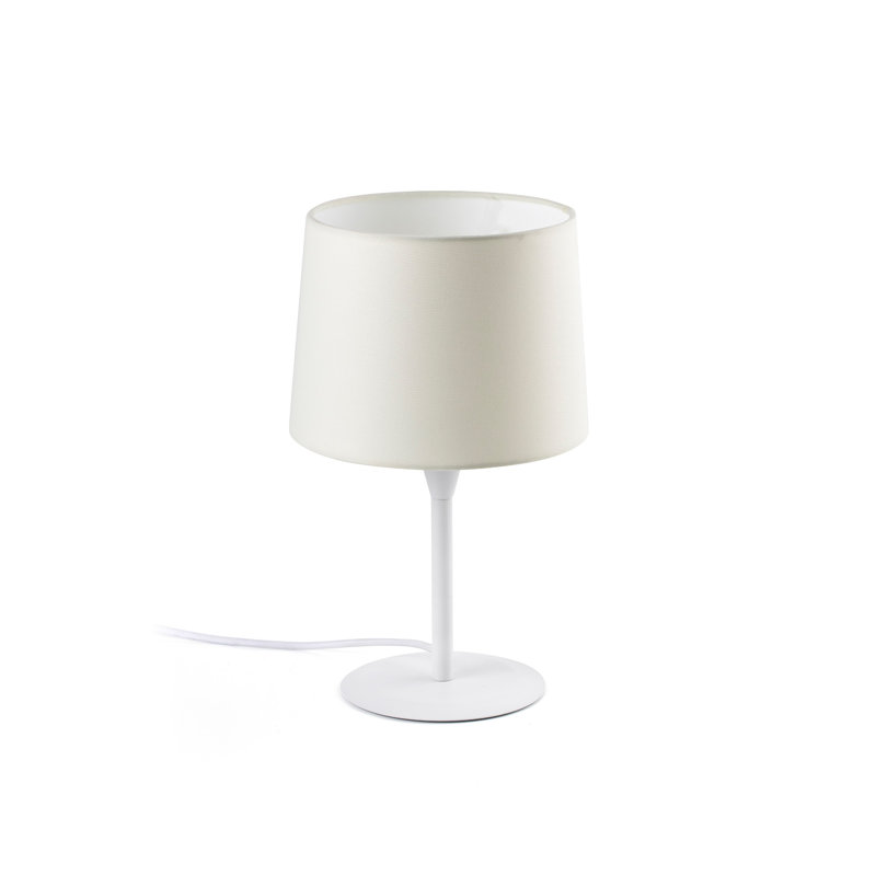 Lampe de table Conga, Blanc, Blanc, H 17,5 po x l 8,5 po x P 8,5 po
