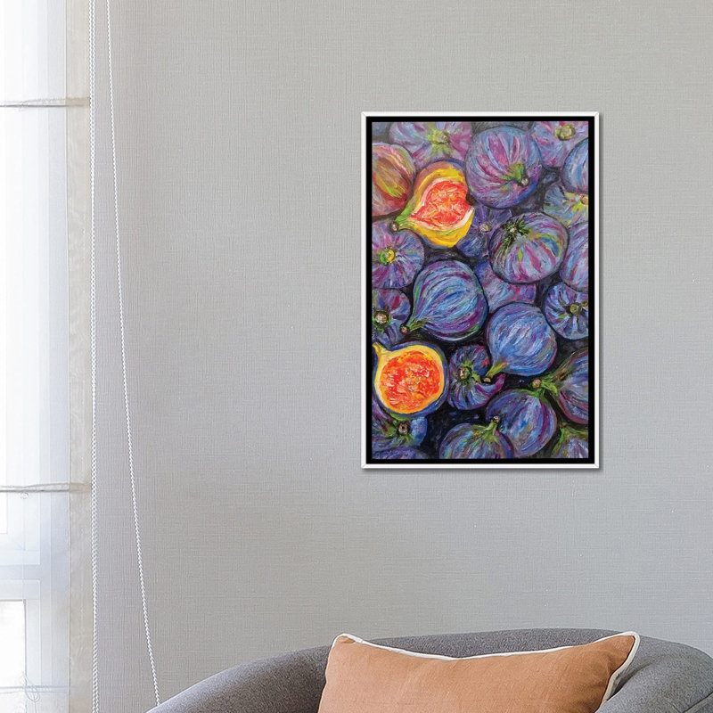 Figues - reproduction d'art murale - toile encadrée, 26" x 18", Framed Canvas, White