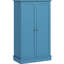 Meuble de rangement de cuisine 41 po, bleu, 12 portes, 5 tablettes ajustables, optimise l'organisation et l'utilisation de votre armoire, améliore l'efficacité du rangement