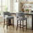 Gray Seat/Brown Frame