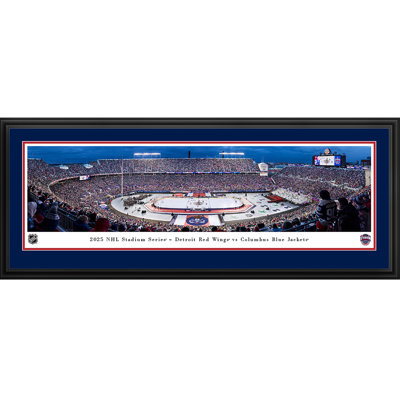2025 NHL Stadium Series, Red Wings de Detroit contre Blue Jackets de Columbus - reproduction encadrée