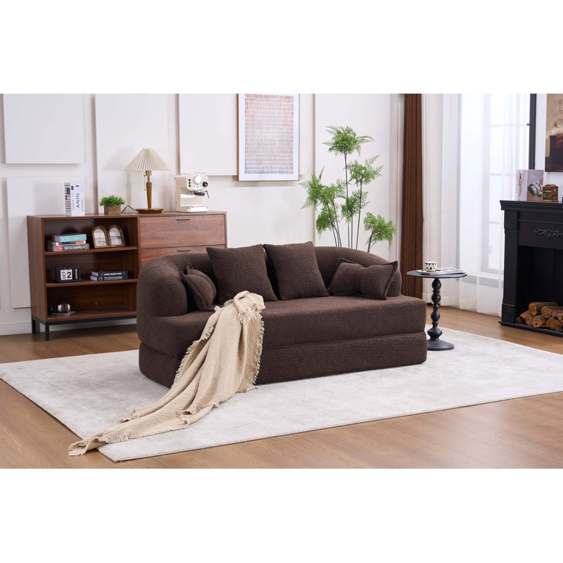 Canapé-lit convertible peu encombrant avec nuage de confort, Brown