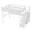 Lit mezzanine en métal avec bureau et station de charge Lit mezzanine avec lumière pour enfants adolescents-969102017-969102020