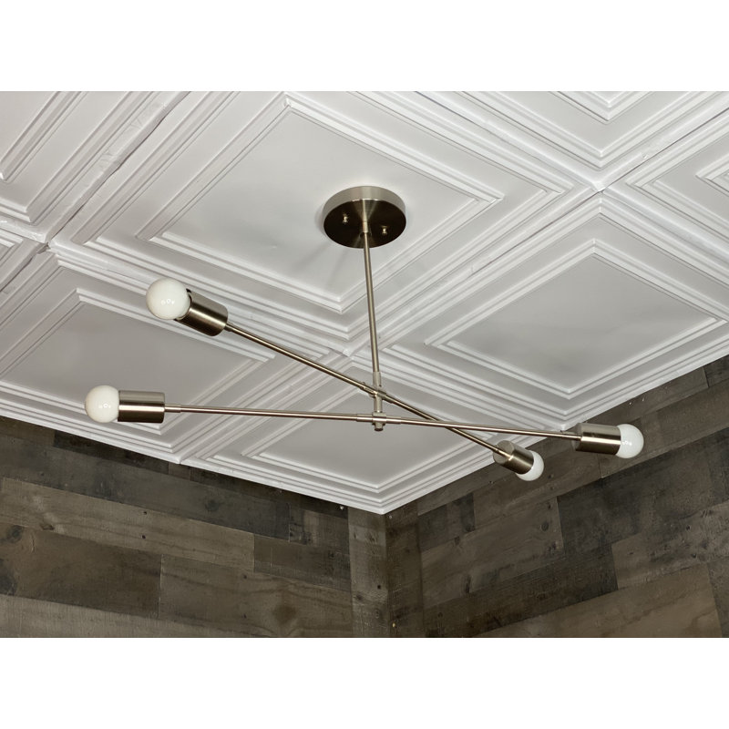 Spaeth 4 - Light Dimmable Sputnik Chandelier, Brushed Nickel