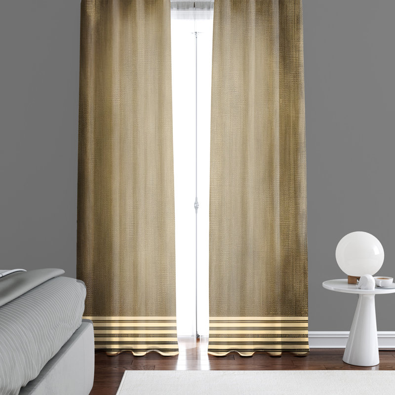Bearick Semi Sheer Curtain Pair, 56" W x 78" L