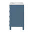 Meuble-lavabo avec lavabo en céramique, 2 tiroirs et tablette réglable-129595732