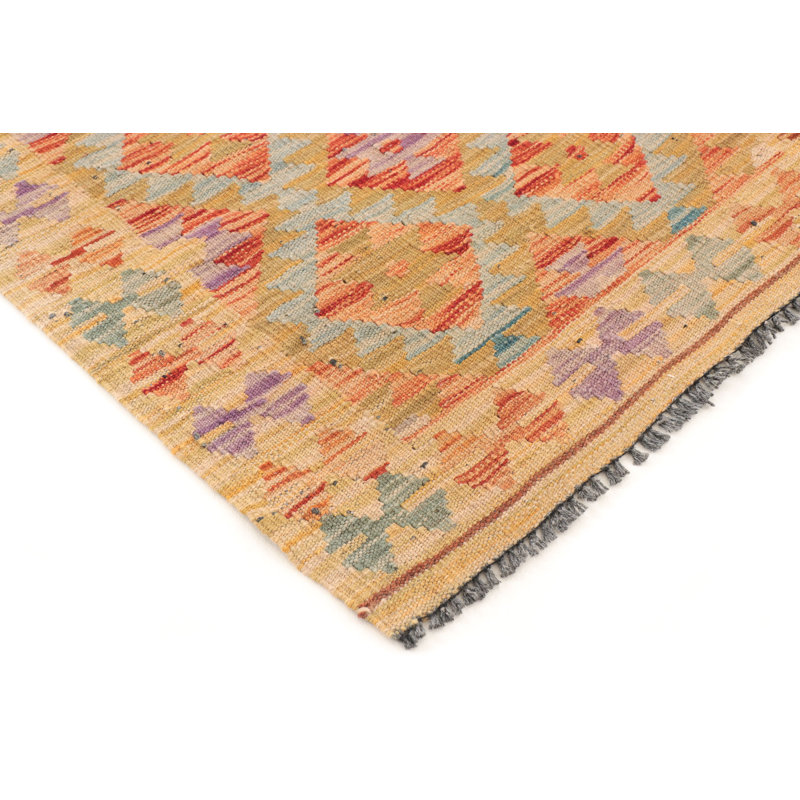 Geometric Wool Hand Woven 60cm X 90cm Area Rug