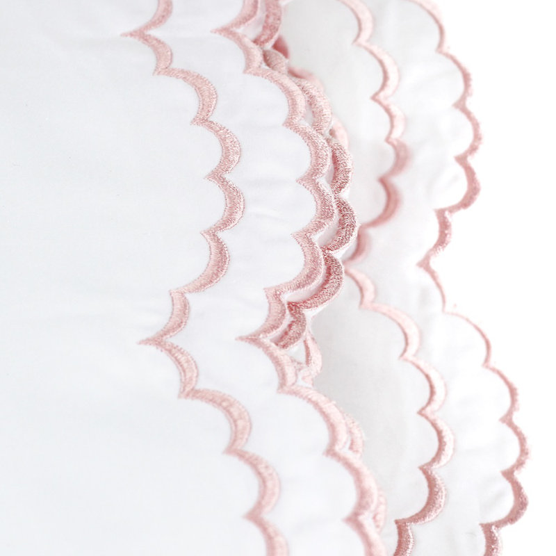 Bartlow - Set of 2, Pink/White, Standard Pillowcase
