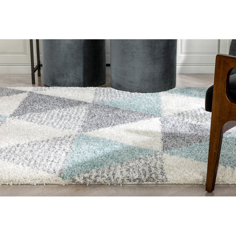Arden Power Loom Teal/Grey Rug, Rectangle 160 x 220cm