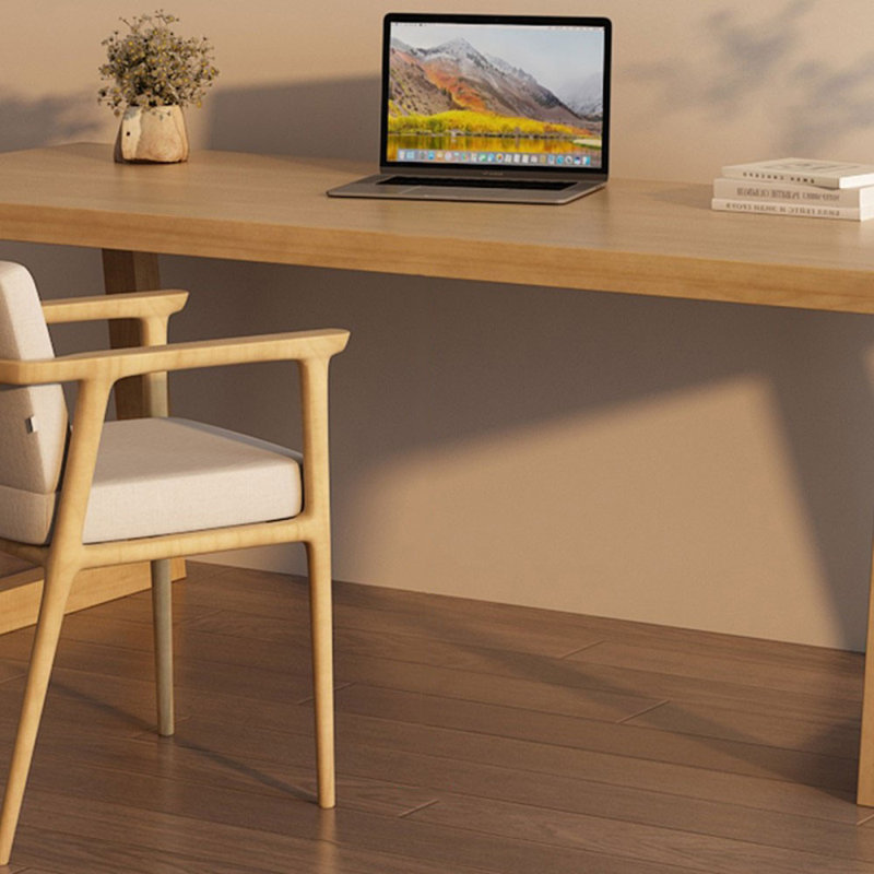 Bureaux rectangulaires en bois massif Burlywood, H 29,53 po x l 86,61 po x P 27,56 po