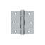 Deltana DSB35B26D 3-1/2" x 3-1/2" Square Hinge, Ball Bearings in Brushed Chrome Pair-447540726