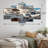 Organic Architectural Flow III - Futuristic Architecture Wall Art Print - 5 Panels