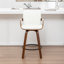 Tabouret de comptoir pivotant avec structure en bois Youngstown-123200776