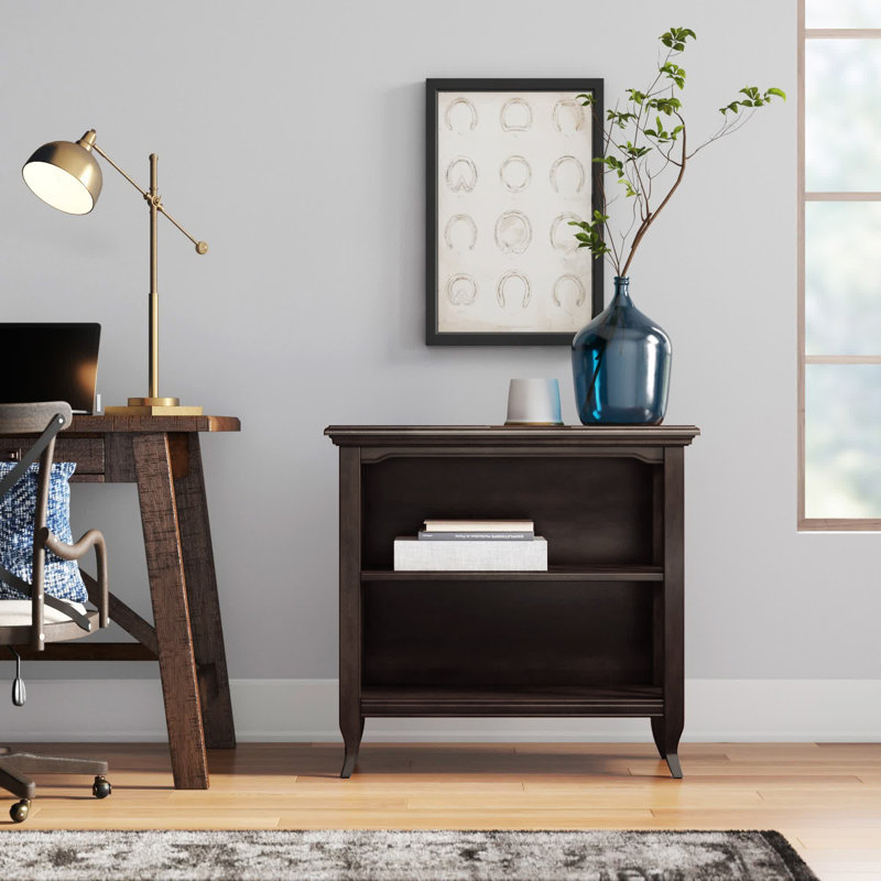 Adela 30.25" H x 32" W Standard Bookcase, Transitional Cherry