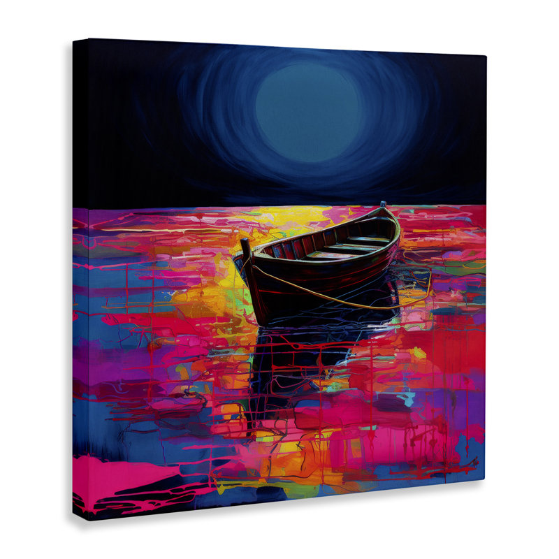 Art mural sur toile, "Ethereal cruiser" par Leah McLean, H 17 po x l 17 po