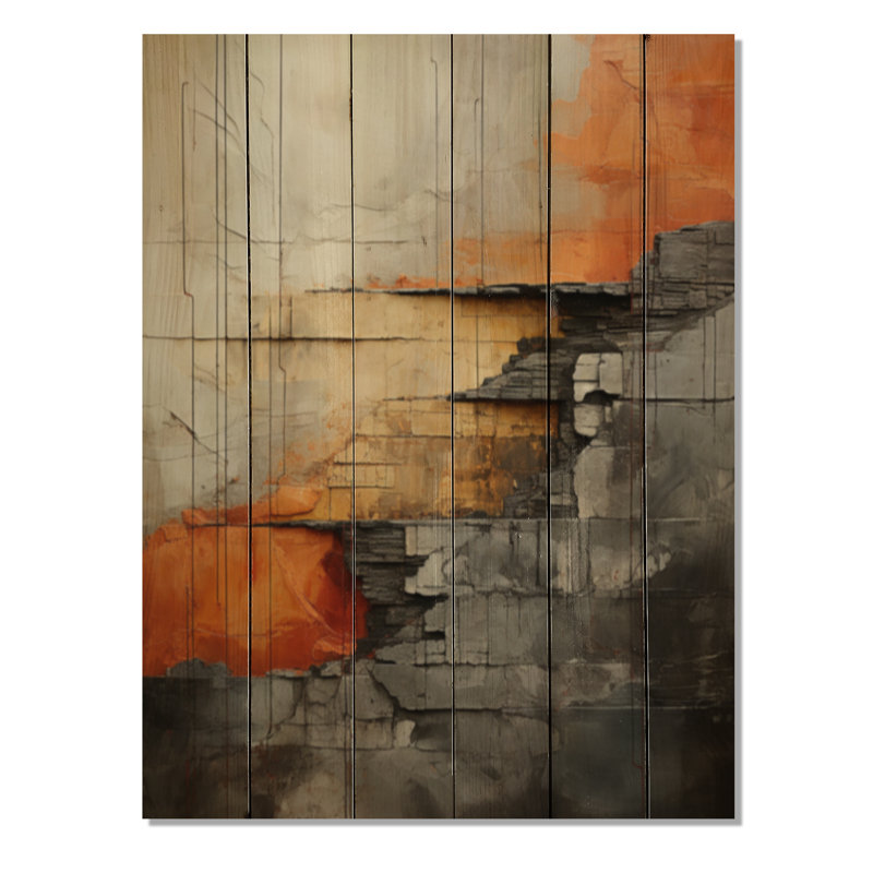 Minimalisme barrage réservoir III sur bois, H 32 po x l 24 po x P 0,78 po