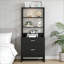 Spacious Filing Cabinet,Height File Cabinet,Stable Cabinet With Open Bookcase