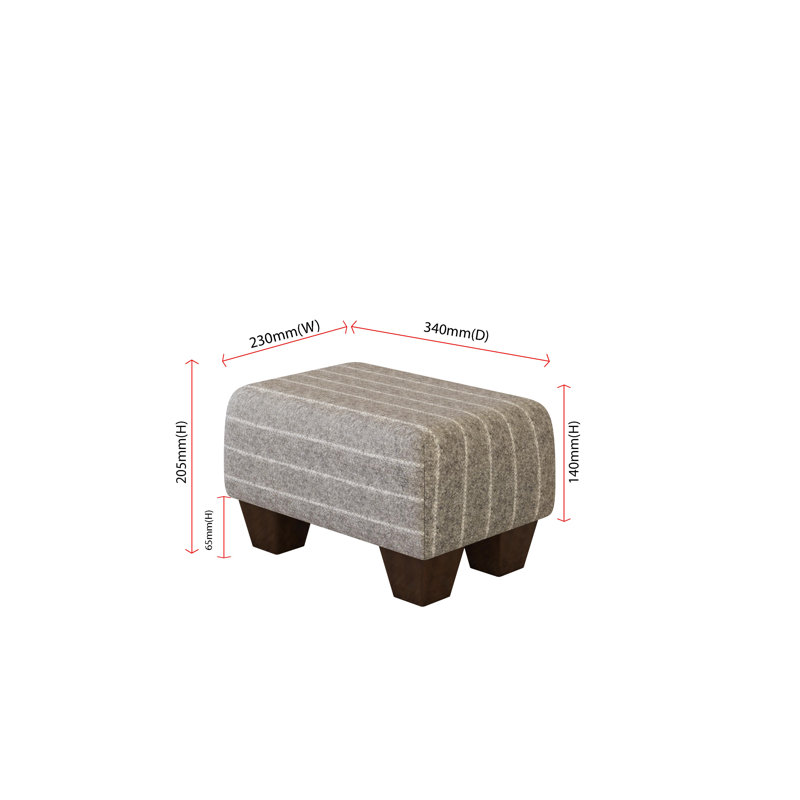 Manufactured Wood Accent Stool, Marl Grey, Mahogany Wood