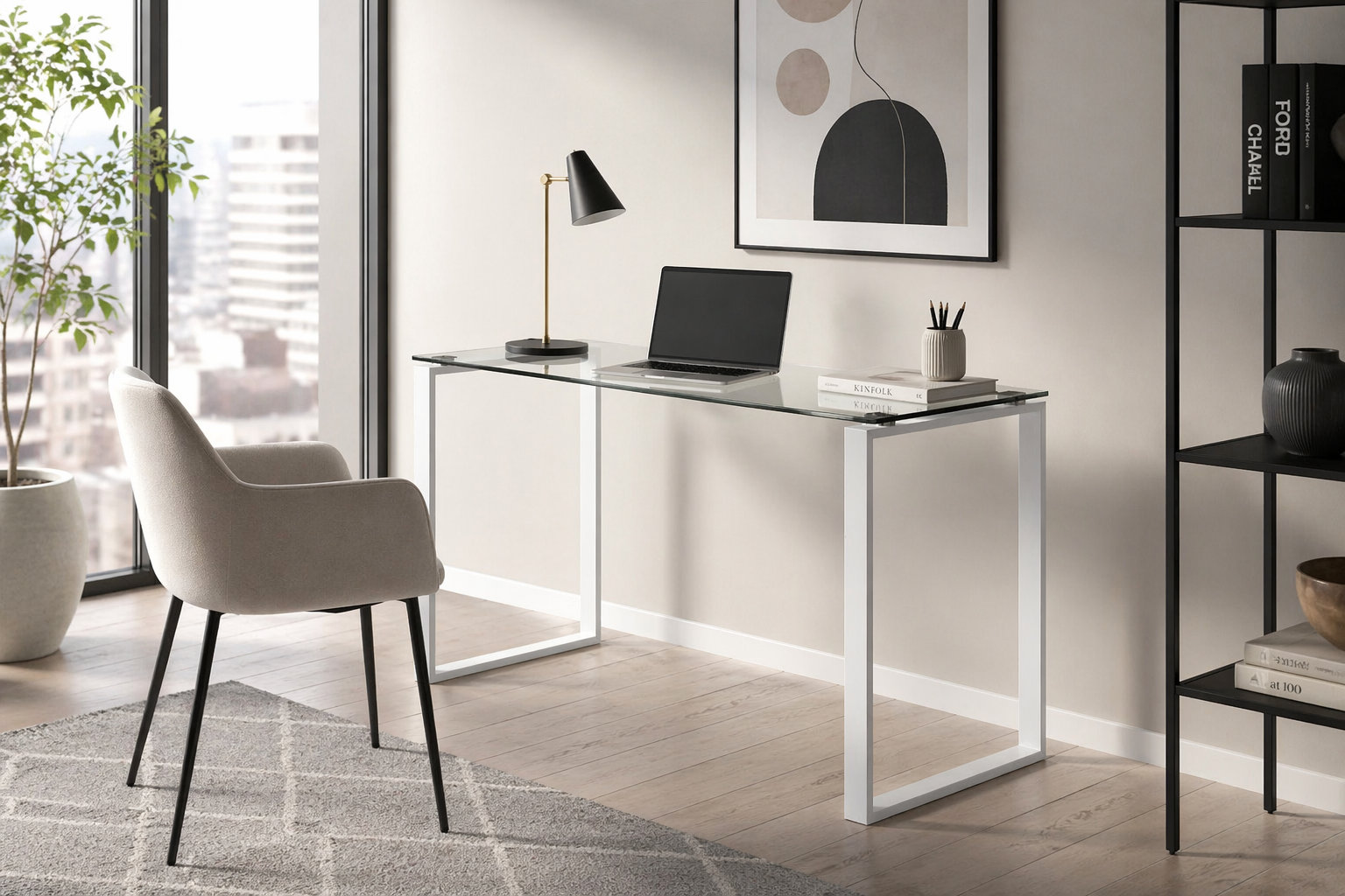 Orion 47 " Writing Desk, White
