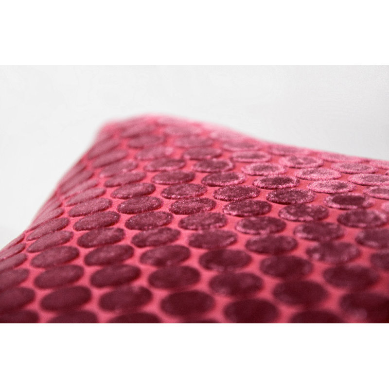 Dots Square Velvet Pillow Cover & Insert, Ice, 18"H x 18"W