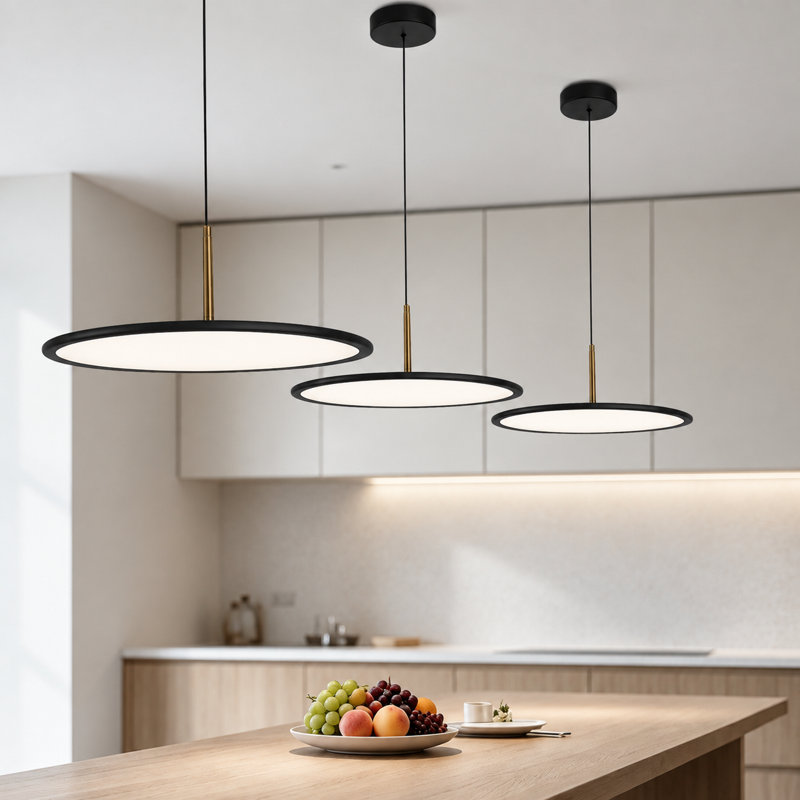 Luminaire suspendu moderne à 1 lumière à intensité variable avec télécommande