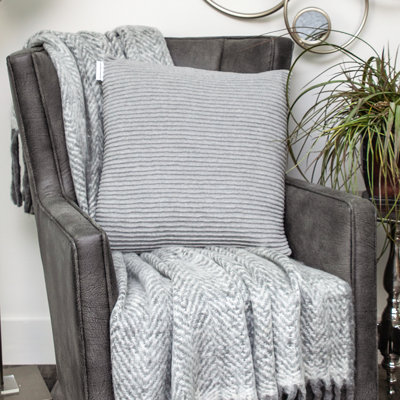 Parkland Collection Paxon Grey Throw Pillow