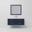Ensemble de meuble-lavabo simple l 48 po x P 22 po, miroir 43 po et robinet chromé Castor-104783211-112863591